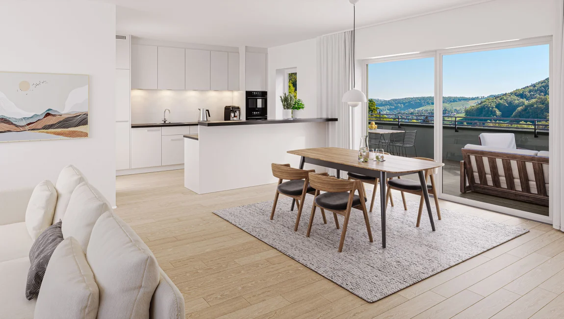 Küche und Essbereich - Am Burghaldenweg